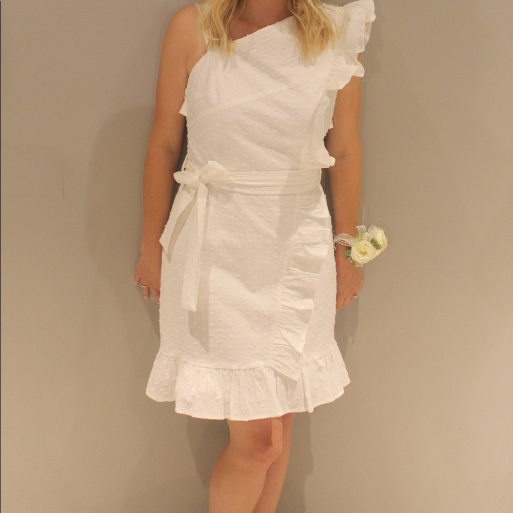 White cocktail dress boutique dress